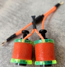 1" 8-32 Tattoo Machine Parts Coils 8 Wrap Lime Washers Neon Orange Forward Tatto