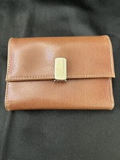 Vintage Liz Claiborne Brown Leather Wallet 5.25 Inches Wide