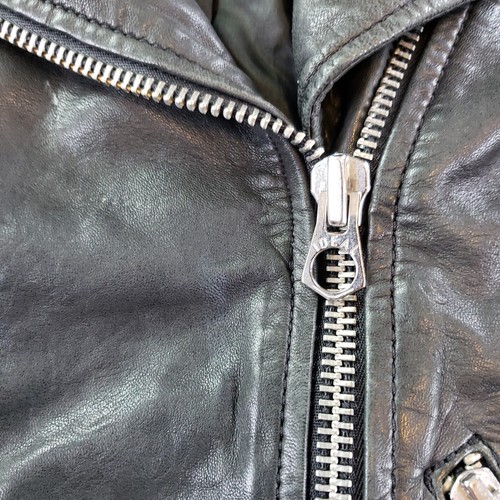 Madewell Leather Jacket Womens Extra Small Black The Washed Biker Motorcycle - Picture 3 of 16
