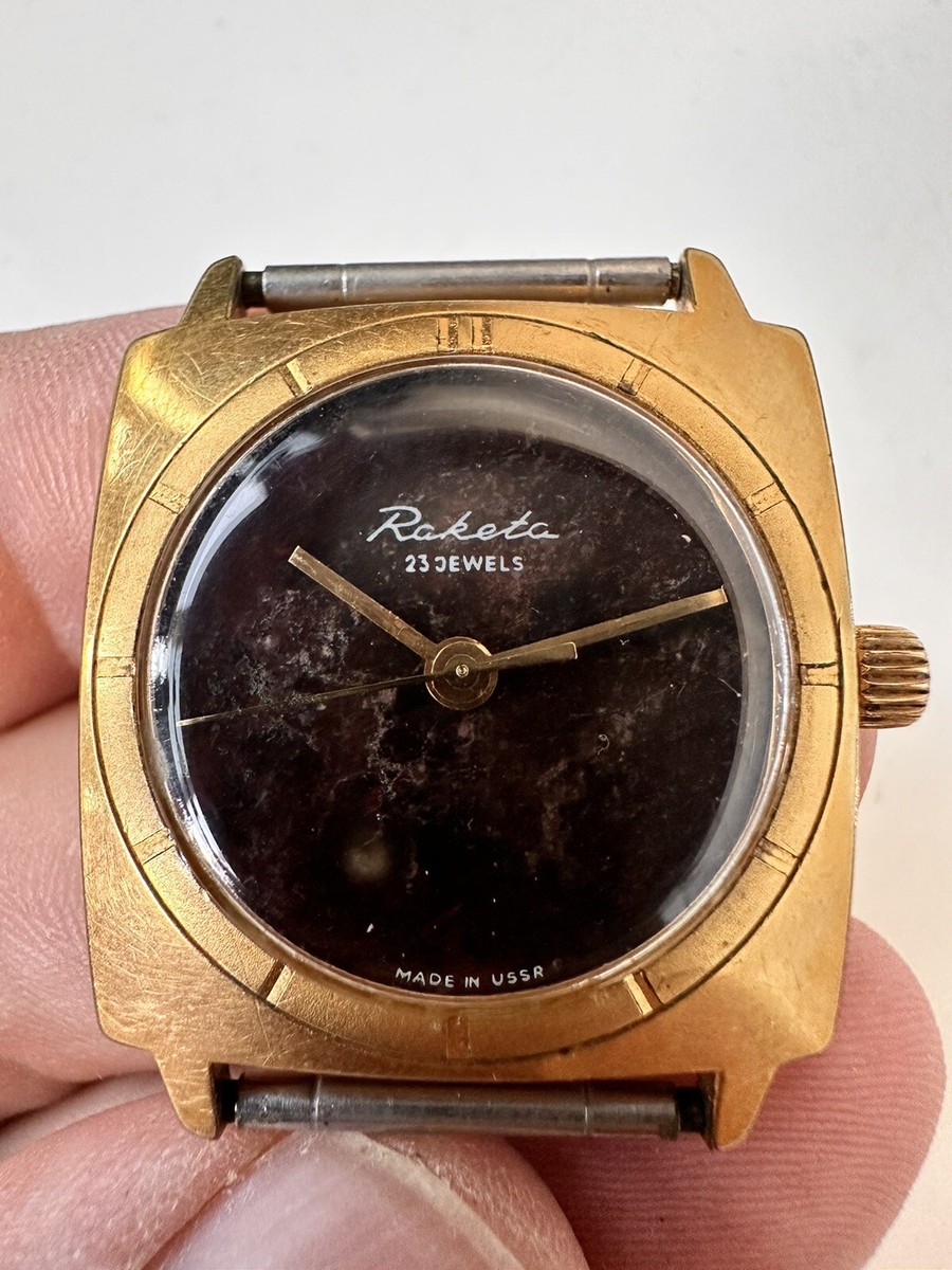 Very Rare Raketa Unusual Stone dial Yashma Soviet Russian watch