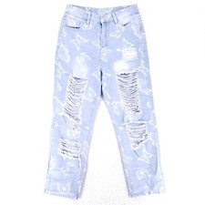 Jeans Denim Cotton Women SZ M Blue Straight Stretch VTG Mid Rise Slim 90s