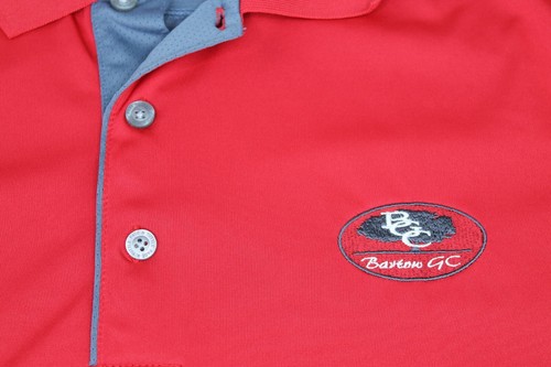 Page & Tuttle Cool Elite Bartow Golf Course FL. Red Polo Shirt Men's Size XL EUC - Picture 3 of 12