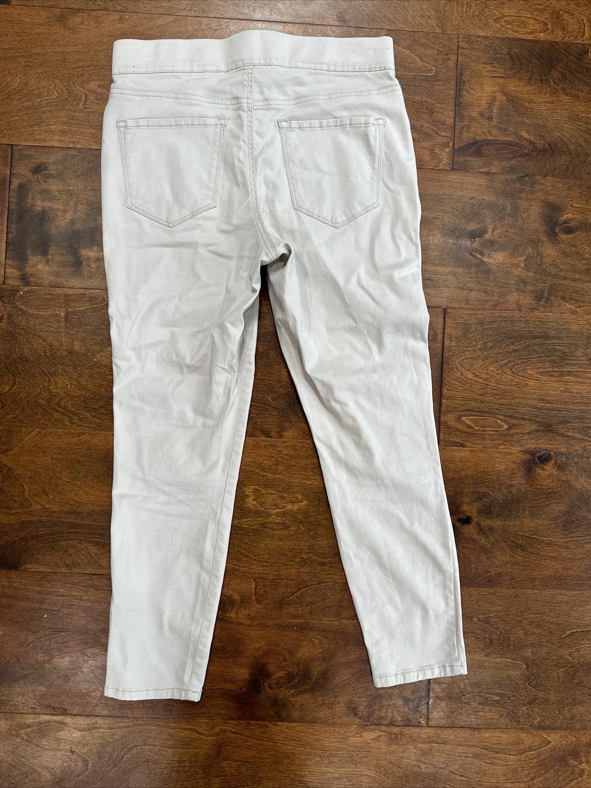 Nine West Skinny Jeans Women 8 White Heidipull Crop Pull On Skinny Elastic Waist