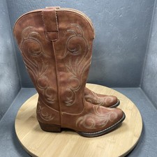 Roper Womens Riley Fashion Faux Leather Snip Toe Western Boots Size 8 Scuffed