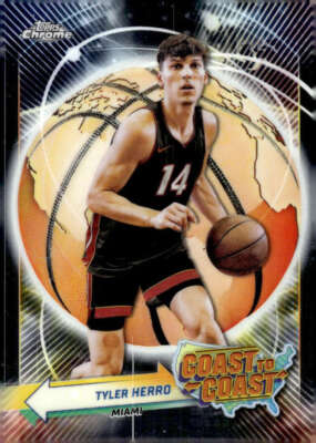 TYLER HERRO 2023-24 Topps Chrome Coast to Coast Base #CC-17 NBA 