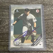 2019 1st Bowman Prospect: Aaron Schunk Signed IP Auto #BD-129 Colorado Rockies