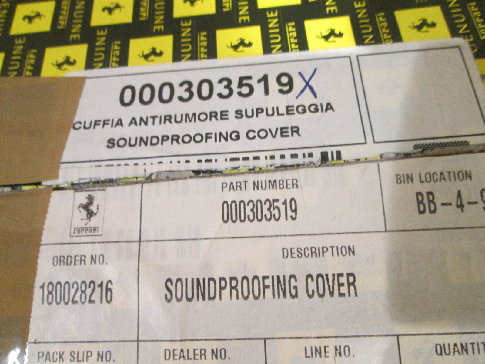 Ferrari 458 - Soundproofing Cover For Power Steering Pump (NEW) - P/N 303519
