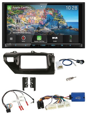Kenwood Bluetooth Steering Wheel 2DIN USB TMC DAB Navigation for Toyota Hilux 2015-2020