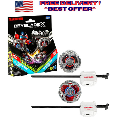 Beyblade X Transformers Collab Optimus Prime 4-60P Vs. Megatron 4-80B Multipack