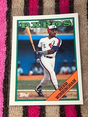 1988 TOPPS TIFFANY #614 HERM WINNINGHAM EXPOS VINTAGE NM-MT BASEBALL CARD !! - Photo 1/2