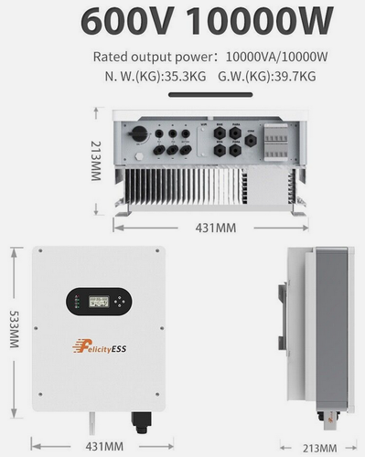 Solaranlage Komplettpaket Felicity Speicher 10kWh + Wechselrichter 10kW Hochvolt - Bild 6 von 19