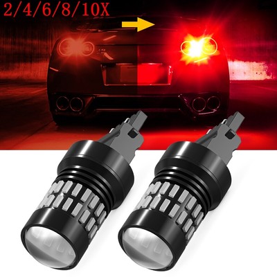 AUXITO 3157 Red LED Strobe Flash Bright Brake Tail Stop Light Parking Bulb 2/10x