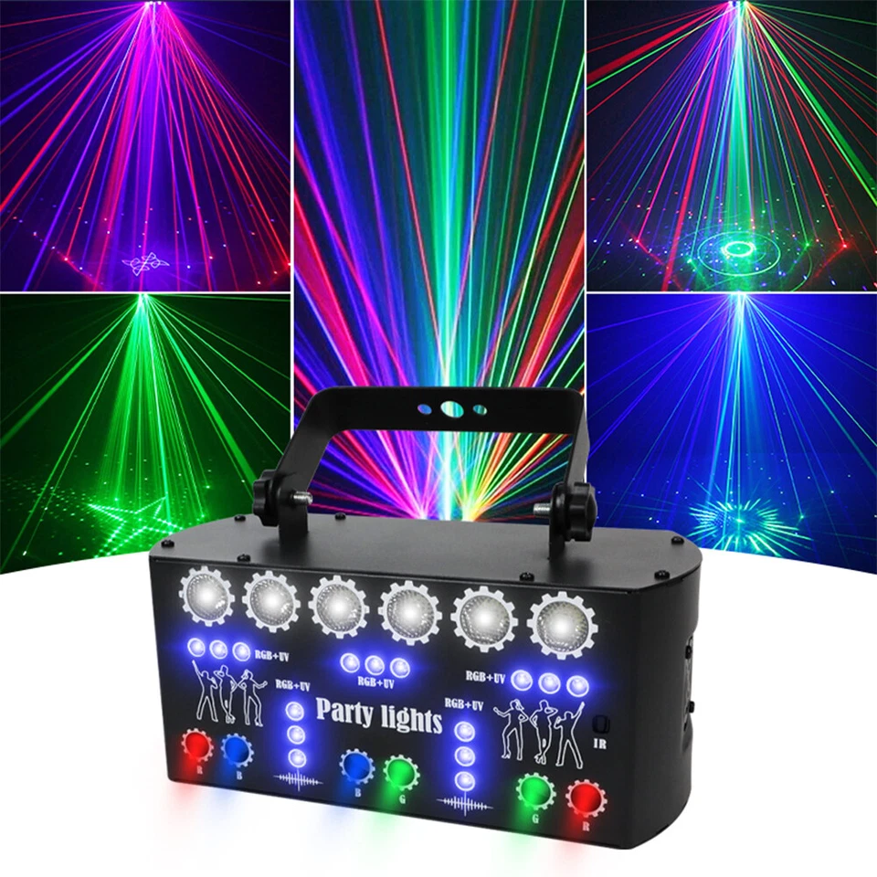 27-eye Laser Projector Stage Light LED RGB DMX Strobe DJ Disco Dance Party Light - Image 3 of 4
