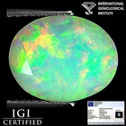 2.63 Ct IGI Certified Natural Ethiopian Opal Gemstone Faceted Oval Cut — photo 1
