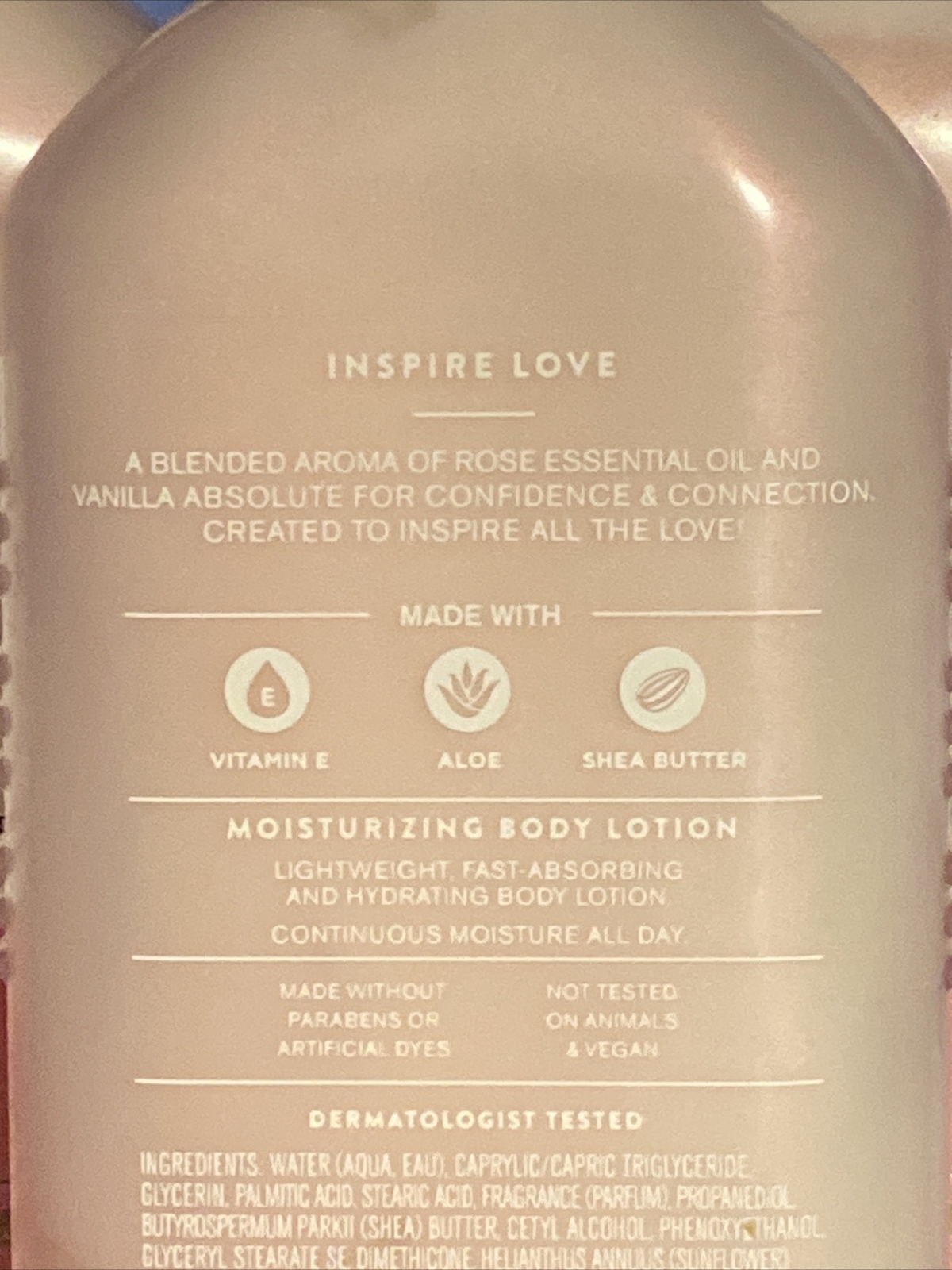 3 Pc Set BATH & BODY WORKS AROMATHERAPY INSPIRE LOVE ROSE & VANILLA