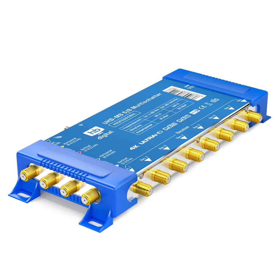 SAT Multischalter 5/8 HDTV FullHD fähig bis 8 Teilnehmer Switch SAT 4K Verteiler - Bild 4 von 4