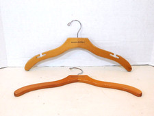 Lot of 42 Banana Republic 17" Wooden Hangers w Swivel Hooks 7 Dress/35 Standard