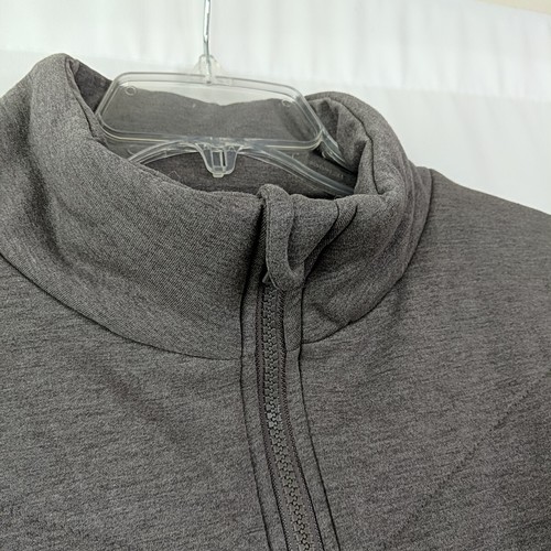 Three Dots Women Size Medium 8 10 Quilted Step Hem Knit Jacket Gray Heather - Picture 9 of 9