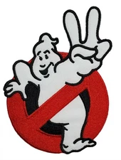 Ghostbusters No Ghost Peace Sign Embroidered Sew/Iron On Patch 4" Halloween