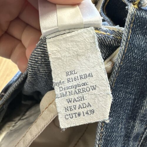 Jeans RRL Double Ralph Lauren Selvedge Denim, Boro, Made in USA, Uomo W34 L34 - Foto 12 di 12
