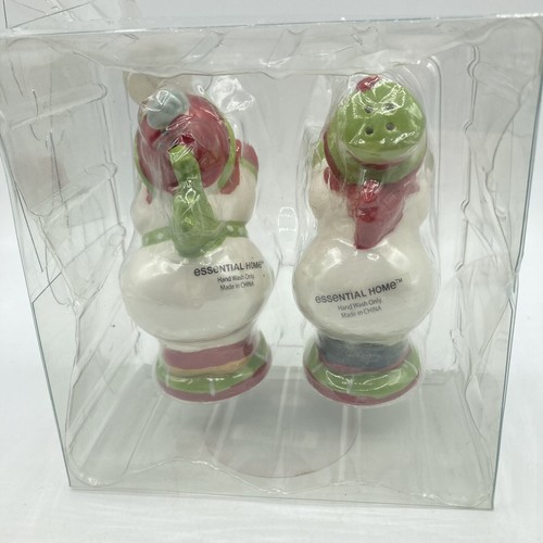 Essential Home küssender Schneemann Schneefrau magnetische Salz- und Pfefferstreuer Weihnachten - Bild 5 von 9
