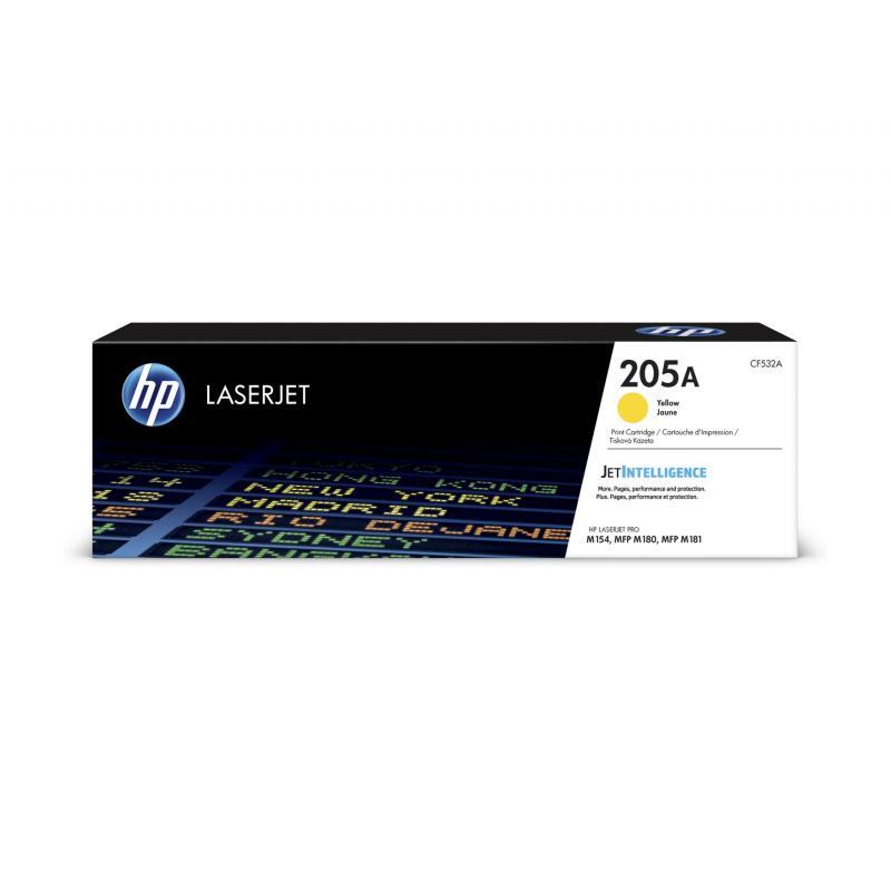 HP CF532A GIALLO TONER ORIGINALE 205A PER HP MFP M180n M181fw M154a M154NW CAPAC