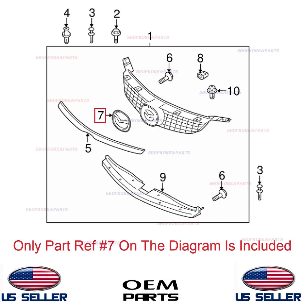 Genuine Front Emblem Logo Symbol ⭐OEM⭐ Mazda CX-7 CX-9 2007-2012 EG21-51-730 - Image 4 of 4