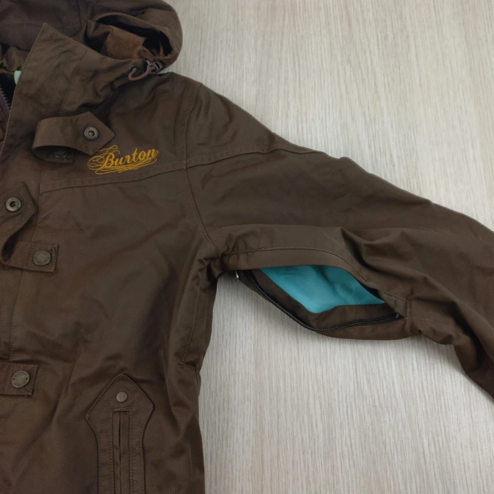 Burton Snow Jacket Women's Size XS Weather Proof Military Styling Zip Clip Vents - image 3 of 4