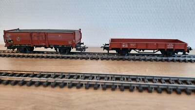 2 Stck.-Bundle Märklin 4602 offener Hochbordwagen u. 4423 Niederbordwagen