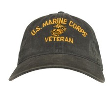 EGA Military Veteran - Dad Hat Pigment Dyed Washed Faded Black
