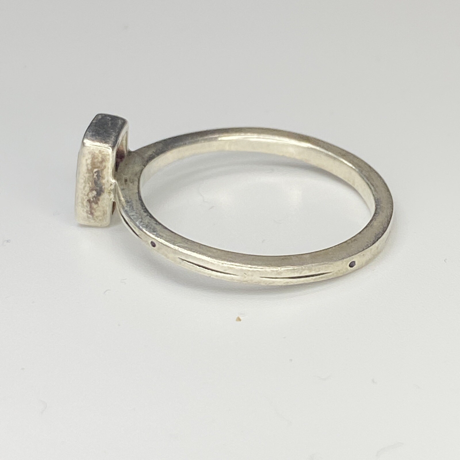 Sterling Silver 925 Rectangular Shaped Ring with … - image 4