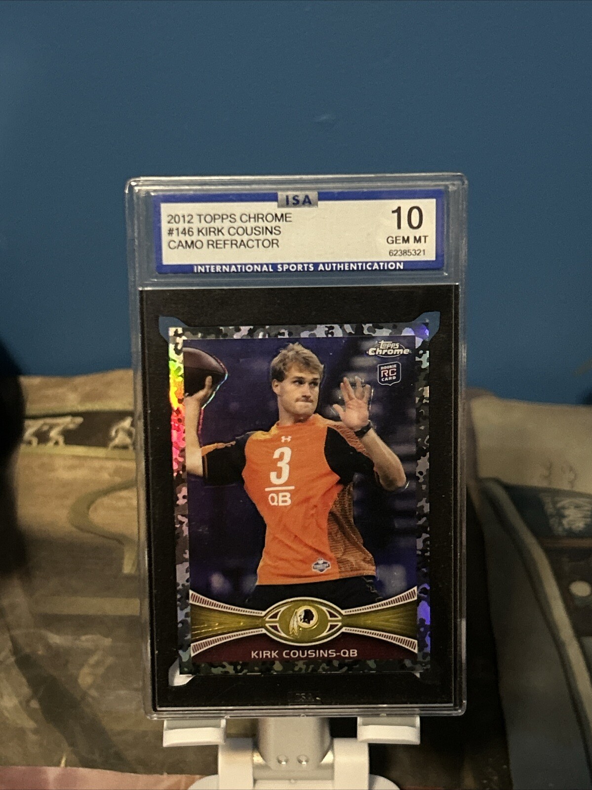2012 Topps Chrome Camo Refractor Kirk Cousins Rookie /499 Gem Mint 10! Invest 🔥