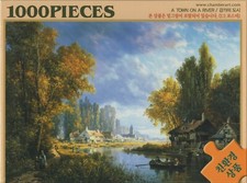 Town On A River 1000 Piece Puzzle