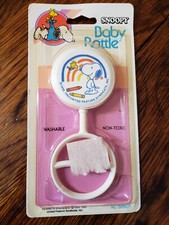 Vintage Snoopy Baby Rattle 1965 Danara Hand Shaker New Old Stock