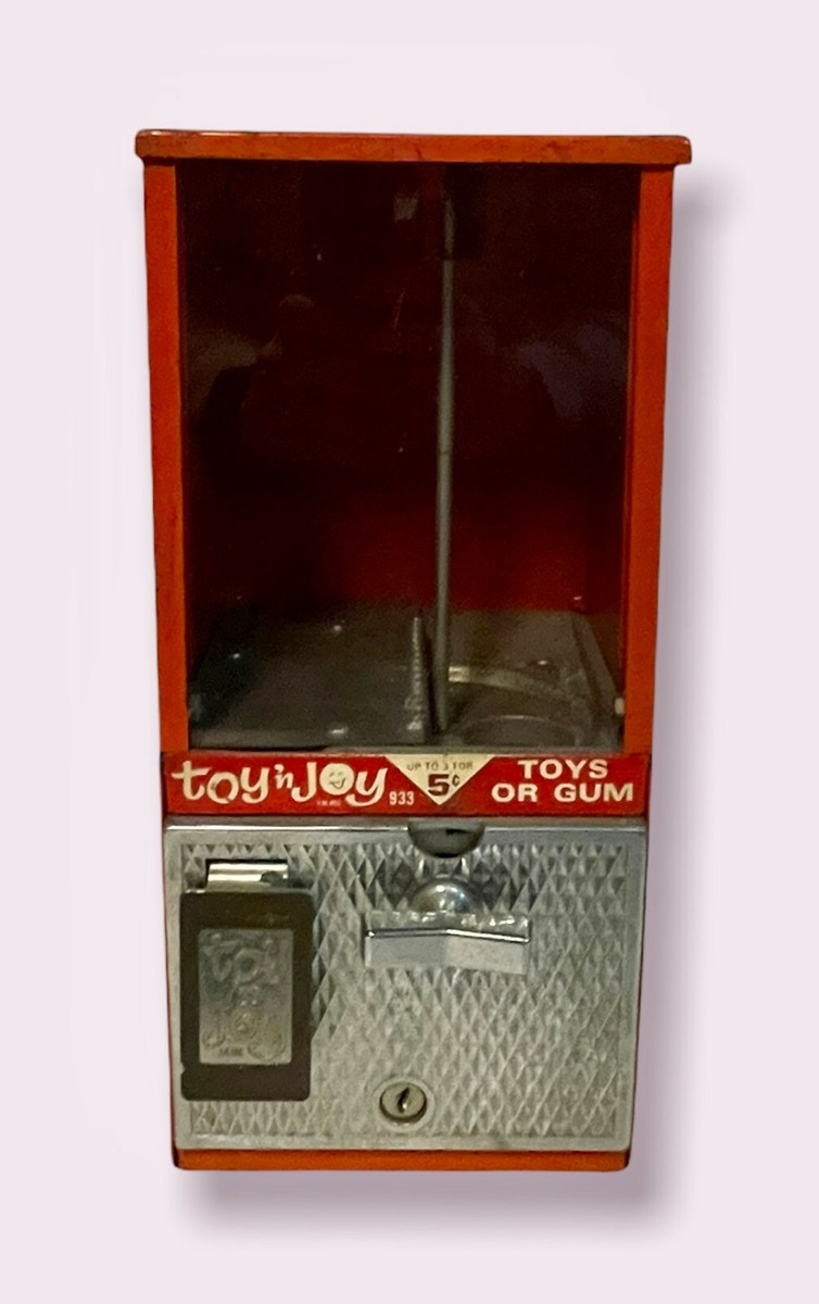 Vintage Becker Toy N Joy Gumball Candy Prize 5 Cent Machine 1950's