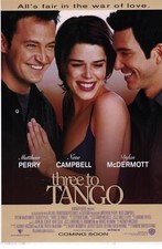 THREE TO TANGO Movie POSTER 27x40 Dylan McDermott Neve Campbell Matthew Perry