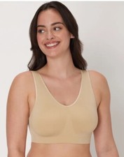 NWT Bali One Smooth U Smooth Support Bralette Bra Sz M Nude Seamless Wireless