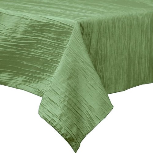 Square Light Weight Accordion Design Crushed Taffeta Seamless Table Overlay. - Picture 34 of 40