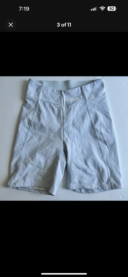 Gymshark Flex Cycling Shorts Pastel High-Waisted Workout Women's Size Medium - Image 3 of 4