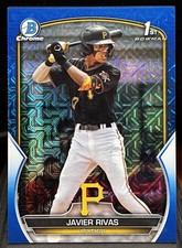 JAVIER RIVAS 2023 1st Bowman Chrome Mega Box #BCP-159 Blue Mojo Refractor /150