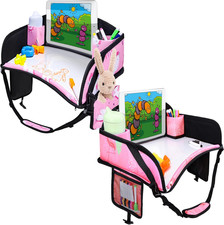 2PCS Kids Travel Tray, Car Seat Tray for Kids Travel, Toddler Road Trip Essentia