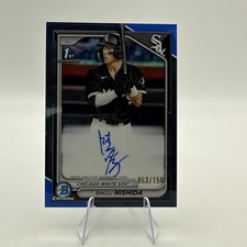 Rikuu Nishida 2024 1st Bowman Chrome AUTO True Blue /150