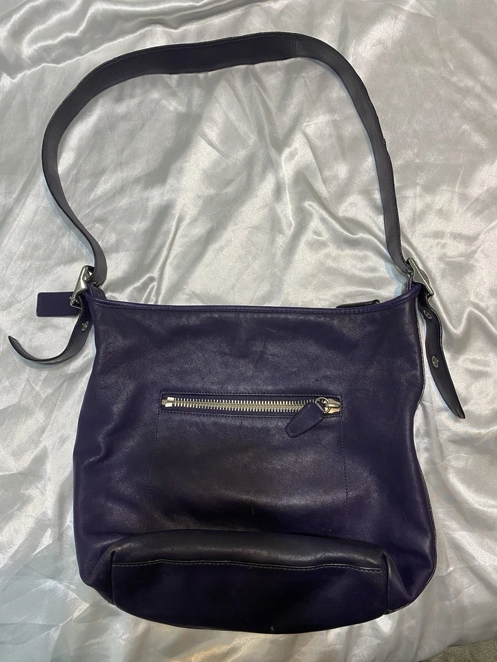 Coach Bolso de Hombro Mujer Piel Morado con Cierre de Cremallera Foto 2 de 4