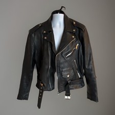 Vintage NICE LONDON Leather Moto Motorcyle Jacket Biker Punk