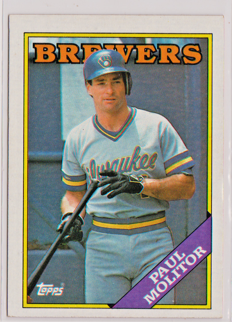 Paul Molitor Milwaukee Brewers DH/3B 1988 Topps Card # 465 Near Mint