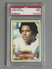 1980 Topps #345 Mike Thomas PSA 9 San Diego Chargers