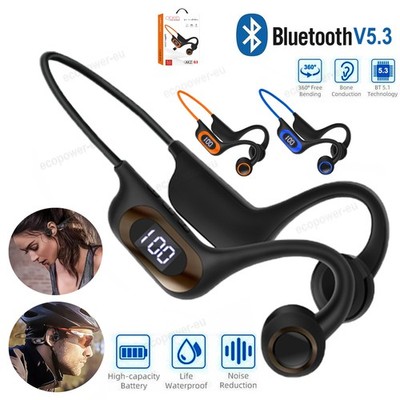 Bone Conduction Headphones Bluetooth 5.3 Wireless Earbuds Outdoor Sport Headset