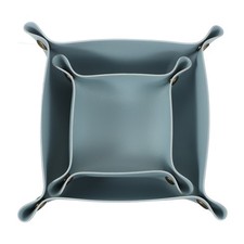 2 Pcs PU Leather Jewelry Tray Square, Sky Blue 