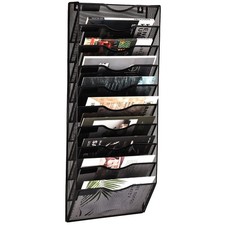 EASEPRES 10 Pocket Mesh Hanging Wall File Organizer, Wall Mounted Mail Paper ...