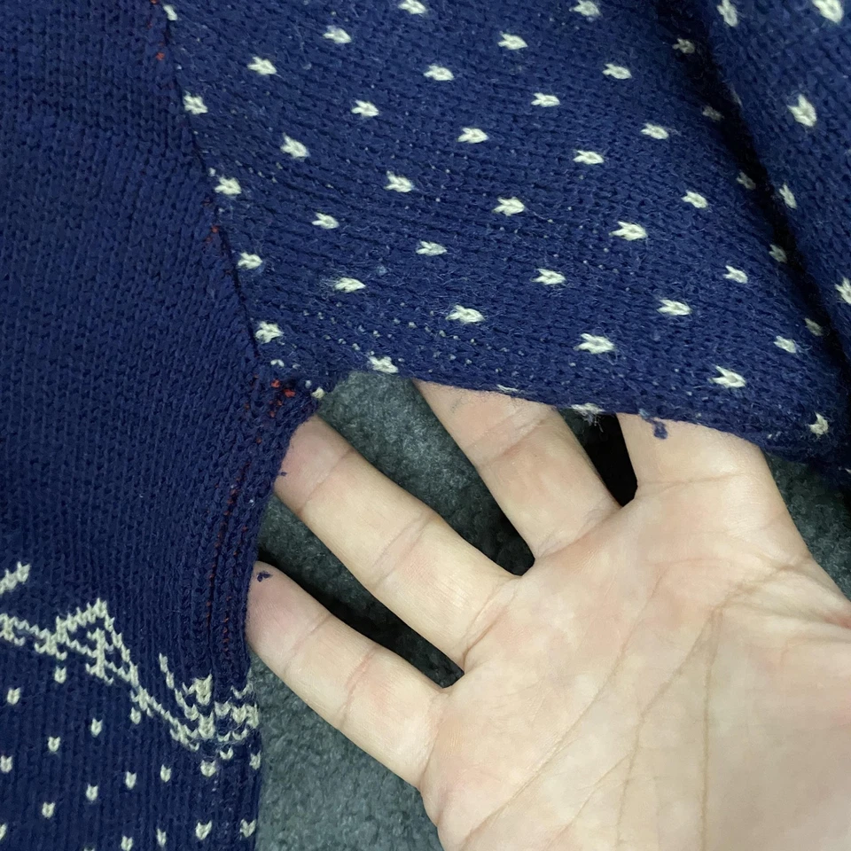 RRL Ralph Lauren Sweater Mens Large Wool Fair Isle Moose Elk Trees Knit Vintage - Image 4 of 4